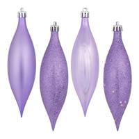 Vickerman 5.5" Lavender 4 Assorted Finish Drop Ornament (8 pack)