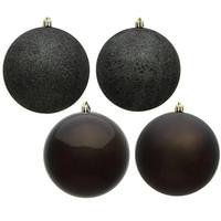 Vickerman 1" Gunmetal 4 Assorted Finishes Ball Ornament (18 pack)