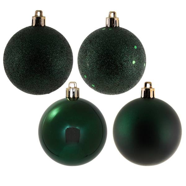 2.4" Midnight Green 4 Finish Ball Christmas Ornament