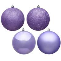 View 2.4" Lavender 4-Finish Assorted Ball Ornament (24 pack)