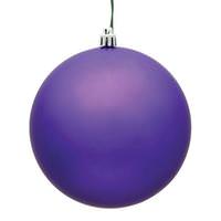 View 2.75" Purple Matte UV Treated Ball Ornament (12 pack)