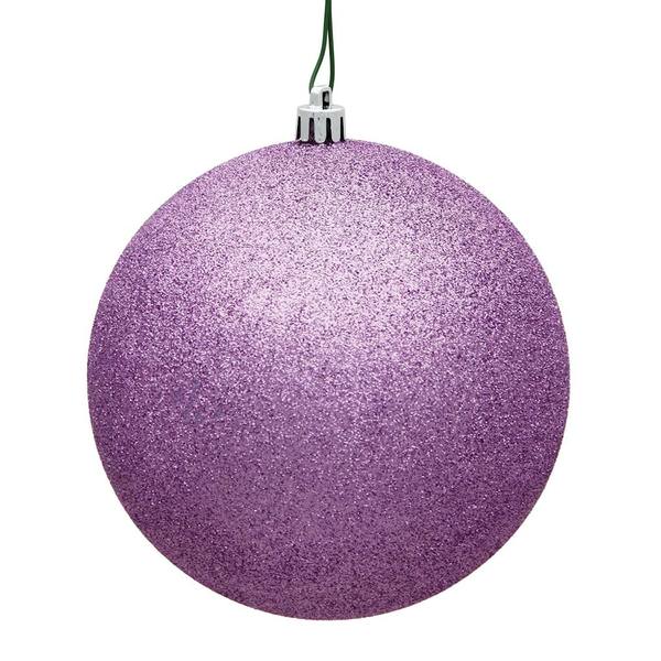 2.75" Orchid Plastic Glitter Ball Ornament (12 pack)