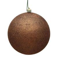 View 2.75" Mocha Plastic Glitter Ball Ornament (12 pack)