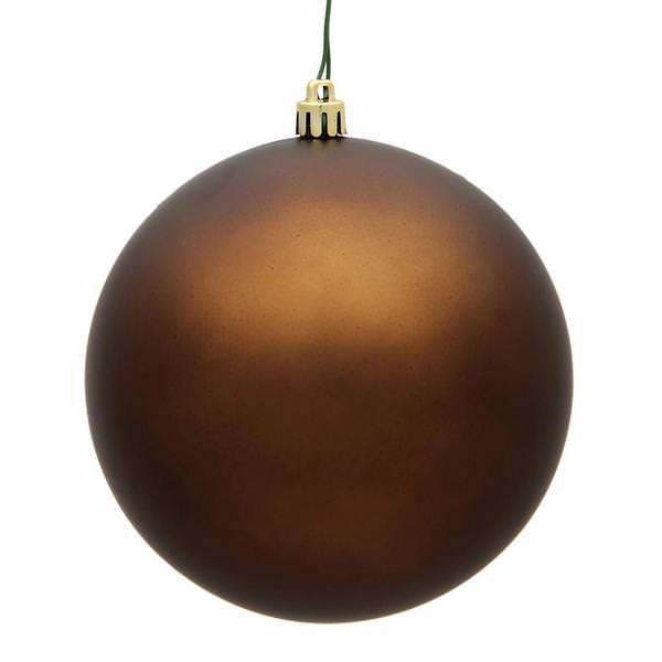 2.75" Mocha Matte UV Treated Ball Ornament (12 pack)