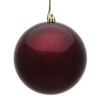View 3" Burgundy Candy Ball Ornament (12 pack)
