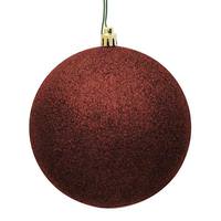 View 3" Burgundy Glitter Ball Ornament (12 pack)