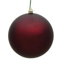 View 3" Burgundy Matte Ball Christmas Ornament (12 pack)