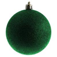 View 3" Midnight Green Glitter Ball Ornament (12 pack)