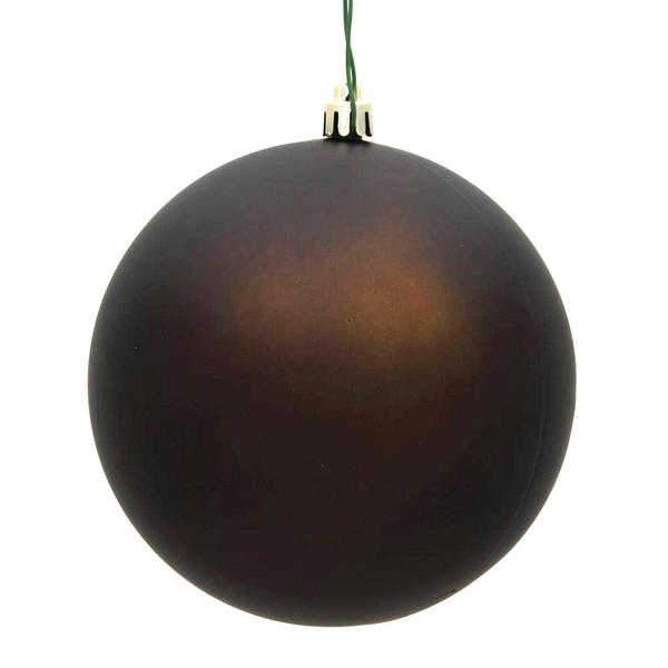 3" Chocolate Matte Ball Christmas Ornament (12 pack)