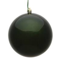 View 4" Moss Green Candy Ball Christmas Ornament (6 pack)
