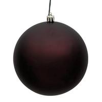 View  4" Burgundy Matte Ball Ornament (6 pack)