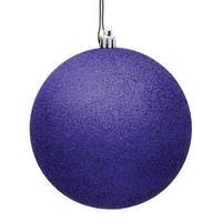 View 4" Purple Glitter Ball Ornament (6 pack)