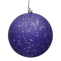 View 4" Purple Sequin Ball Ornament (6 pack)