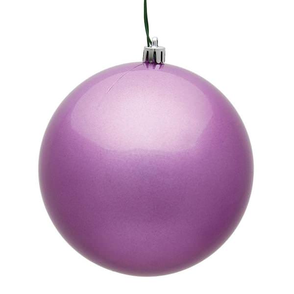 4" Orchid Candy Ball Christmas Ornament (6 pack)