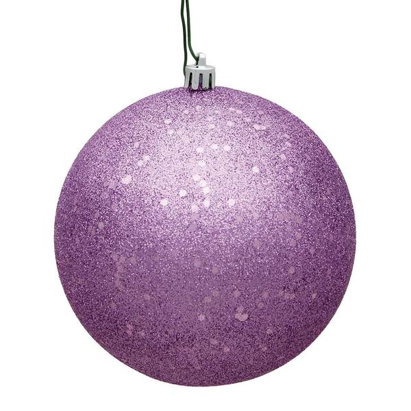 4" Orchid Sequin Ball Ornament (6 pack)