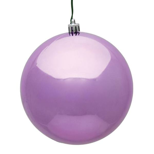  4" Orchid Shiny Ball Ornament (6 pack)