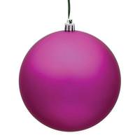 View 4" Fuchsia Matte Ball Ornament (6 pack)