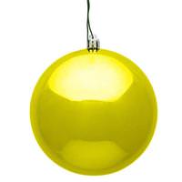 Vickerman  4" Lime Shiny Ball Ornament (6 pack)