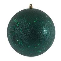View 4" Midnight Green Sequin Ball Ornament (6 pack)