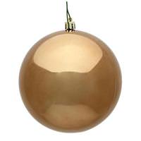 View  4" Mocha Shiny Ball Ornament (6 pack)