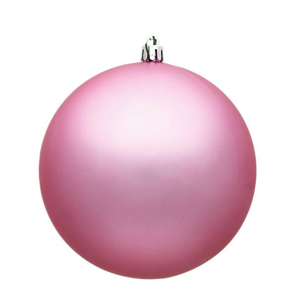4" Pink Matte Ball Ornament (6 pack)