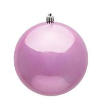 View  4" Pink Shiny Ball Ornament (6 pack)