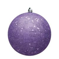 View 4" Lavender Sequin Ball Ornament (6 pack)