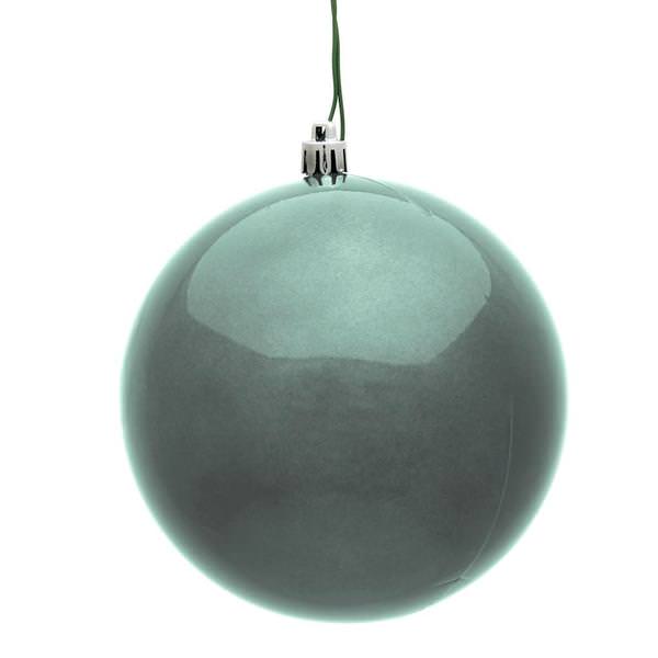 4" Pewter Candy Ball Christmas Ornament (6 pack)