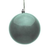Vickerman 4" Pewter Candy Ball Christmas Ornament (6 pack)