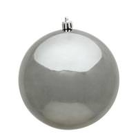 View 4" Pewter Shiny Ball Ornament (6 pack)