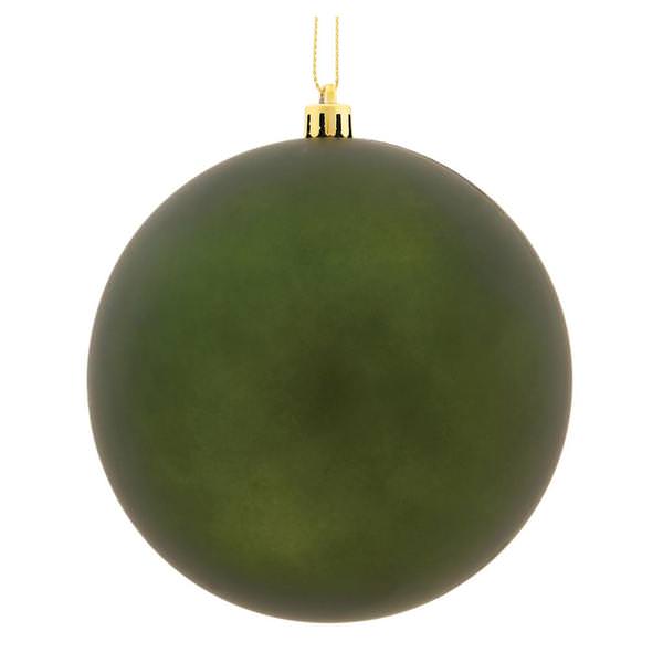 4.75" Moss Green Matte Ball Christmas Ornament (4 pack)