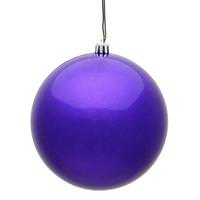 Vickerman 4.75" Purple Candy Ball Ornament (4 pack)