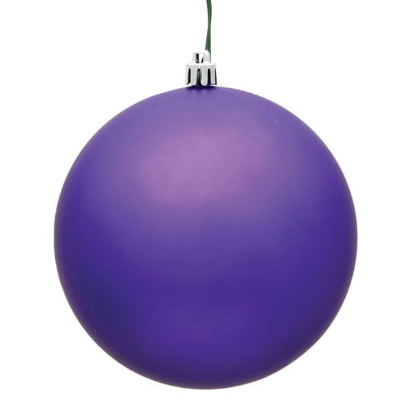 4.75" Purple Matte Ball Christmas Ornament (4 pack)