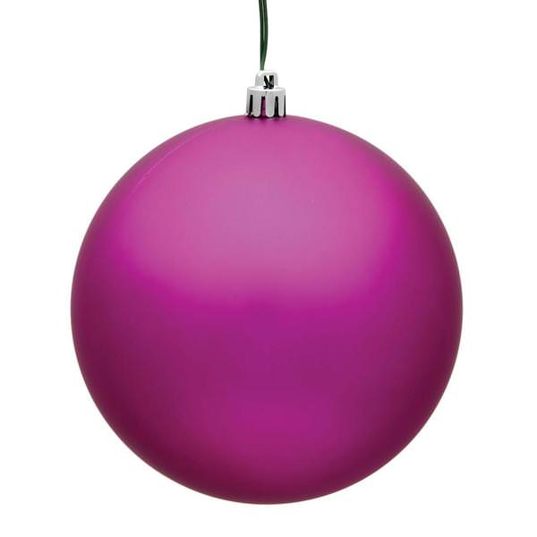 4.75" Fuchsia Matte Ball Christmas Ornament (4 pack)