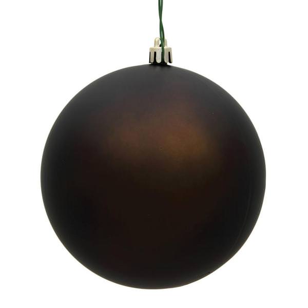 4.75" Chocolate Matte Ball Christmas Ornament (4 pack)