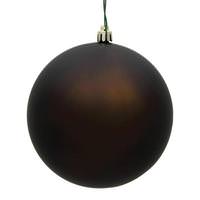 View 4.75" Chocolate Matte Ball Christmas Ornament (4 pack)