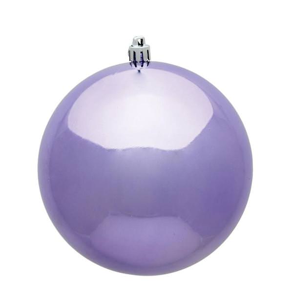 4.75" Lavender Shiny Ball Christmas Ornament (4 pack)