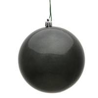 Vickerman 4.75" Pewter Candy Ball Ornament (4 pack)