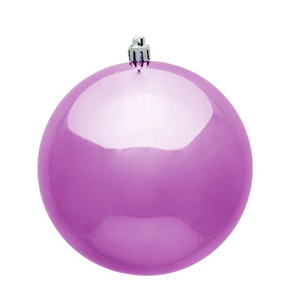 6" Lavender Shiny Ball Ornament (4 pack)