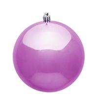 View 6" Lavender Shiny Ball Ornament (4 pack)