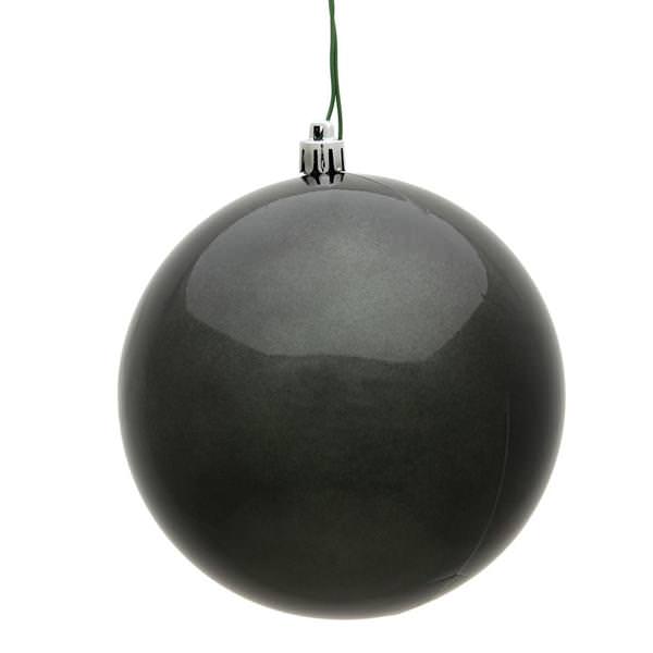 6" Pewter Candy Ball Ornament (4 pack)