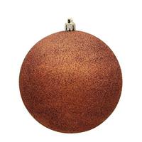 Vickerman 6" Copper Glitter Ball Christmas Ornament (4 pack)
