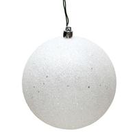 Vickerman 8" White Sequin Ball Ornament
