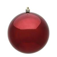 Vickerman 8" Burgundy Shiny Ball Christmas Ornament