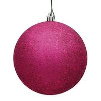 View 8" Fuchsia Sequin Ball Ornament