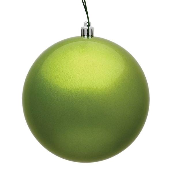 8" Lime Candy Ball Christmas Ornament