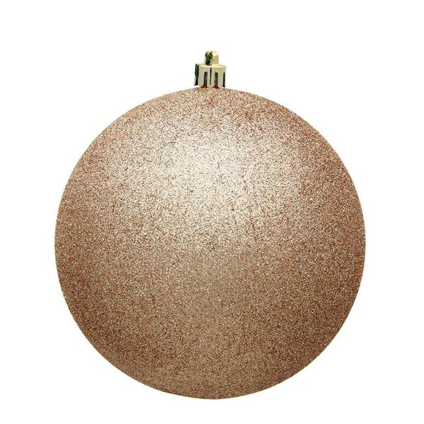 8" Cafe Latte Glitter Ball Ornament