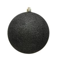 View 8" Gunmetal Glitter Ball Ornament