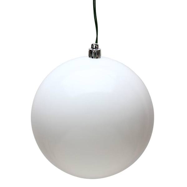 10" White Candy Ball Ornament