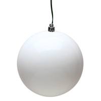View 10" White Candy Ball Ornament